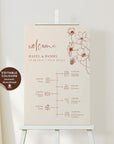 HAZEL Wedding Order of Events Sign Template