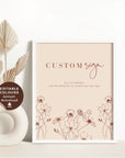 HAZEL Small Wedding Reception Sign Template