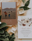 LAUREL Boho Wedding Invite Template with Photo