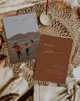 SIENNA Terracotta Boho Wedding Invitation Template