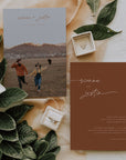 SIENNA Terracotta Boho Wedding Invitation Template