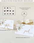 LAUREL Boho Wedding Place Cards Template