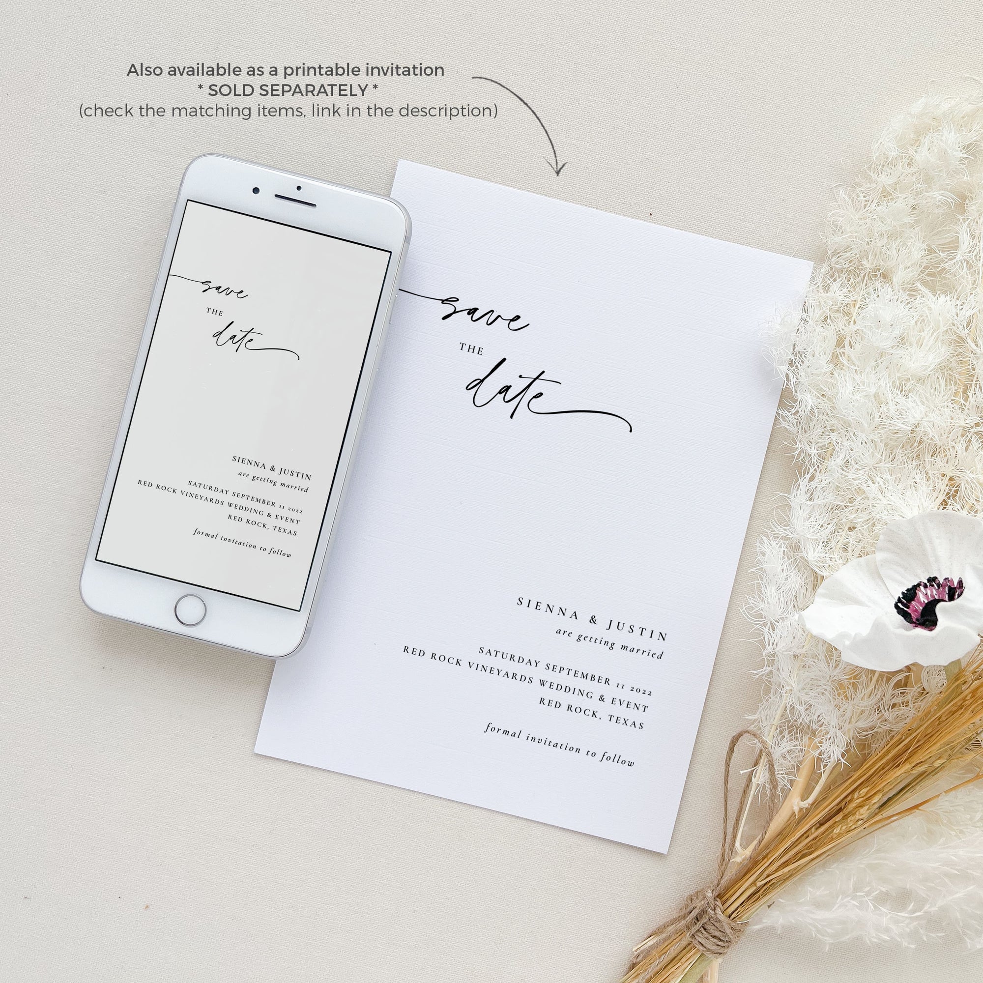 LAURA Modern Save the Date Electronic