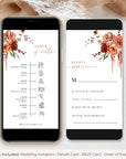 SCARLETT Wedding Invitation with Rsvp Boho Chic