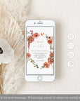 SCARLETT Wedding Invitation with Rsvp Boho Chic