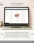 SCARLETT Printable Save the Date Template Boho