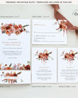 SCARLETT Bohemian Wedding Invitation Template Set