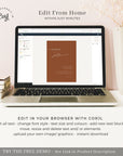 SIENNA Terracotta Wedding Printable Stationery Template Bundle
