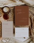 SIENNA Terracotta Wedding Invitation Set Template