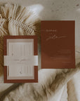 SIENNA Terracotta Wedding Invitation Set Template