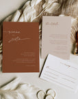 SIENNA Terracotta Wedding Invitation Set Template