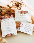 SCARLETT Boho Style Wedding Invitation Set Template