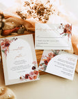 SCARLETT Boho Wedding Invitations with Rsvp Template