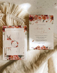 SCARLETT Boho Style Wedding Invitation Set Template
