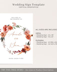 SCARLETT Boho Wedding Welcome Sign Template