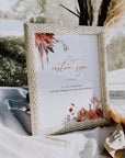 SCARLETT Boho Wedding Sign Template Editable
