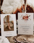SCARLETT Template for Wedding Thank You Cards Boho Style