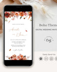 SCARLETT Boho Style Wedding Invitation Digital