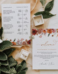 SCARLETT Floral Wedding Itinerary Template
