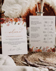 SCARLETT Floral Wedding Itinerary Template