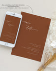 SIENNA Terracotta Save the Date Digital