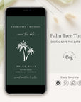 Palm Tree Save the Date Electronic Card