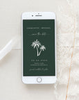 Palm Tree Save the Date Electronic Card