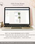 Palm Tree Wedding Invitation Digital Card