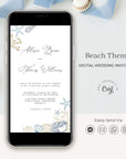 HILA Coastal Wedding Invitation Digital Card
