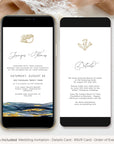 NOA Nautical Wedding Invitation Sets Electronic Card