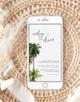 KALA Palm Tree Wedding Invitation Digital