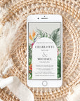 Tropical Wedding Invitation Electronic Card