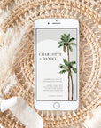Palm Tree Wedding Invitation Digital Card