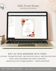 SCARLETT Boho Wedding Invitation with Photo Template