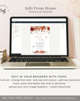 SCARLETT Boho Style Wedding Invitation Set Template