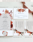 SCARLETT Boho Wedding Invitation Suite Template