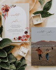 SCARLETT Boho Wedding Invitation with Photo Template