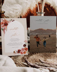 SCARLETT Boho Wedding Invitation with Photo Template