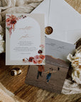 SCARLETT Boho Wedding Invitation with Photo Template