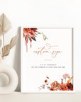 SCARLETT Boho Wedding Sign Template Editable