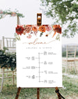 SCARLETT Wedding Order of Events Sign