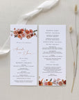 SCARLETT Boho Wedding Program Template