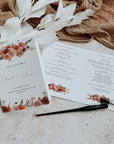 SCARLETT Boho Wedding Program Template