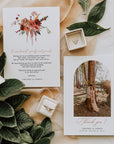 SCARLETT Template for Wedding Thank You Cards Boho Style