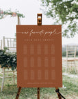 SIENNA Our Favorite People Seating Chart Template