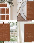 SIENNA Terracotta Wedding Printable Stationery Template Bundle