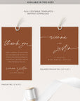 SIENNA Terracotta Thank You Tags Printable