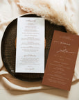 SIENNA Terracotta Wedding Program Template