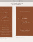 SIENNA Terracotta Wedding Program Template
