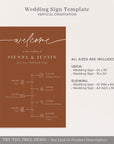 SIENNA Wedding Order of Events Sign Template